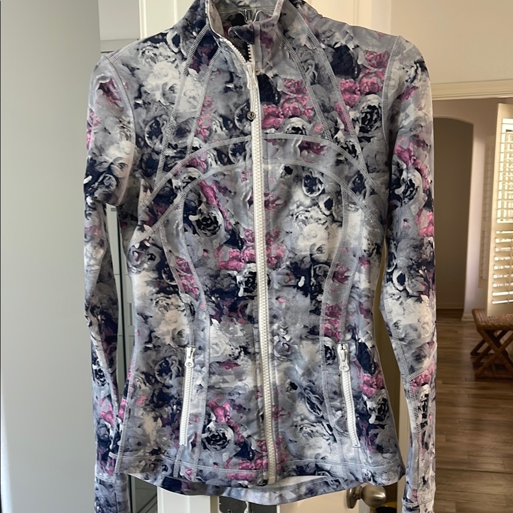 Floral Women's Jacket - Gray and Pink
